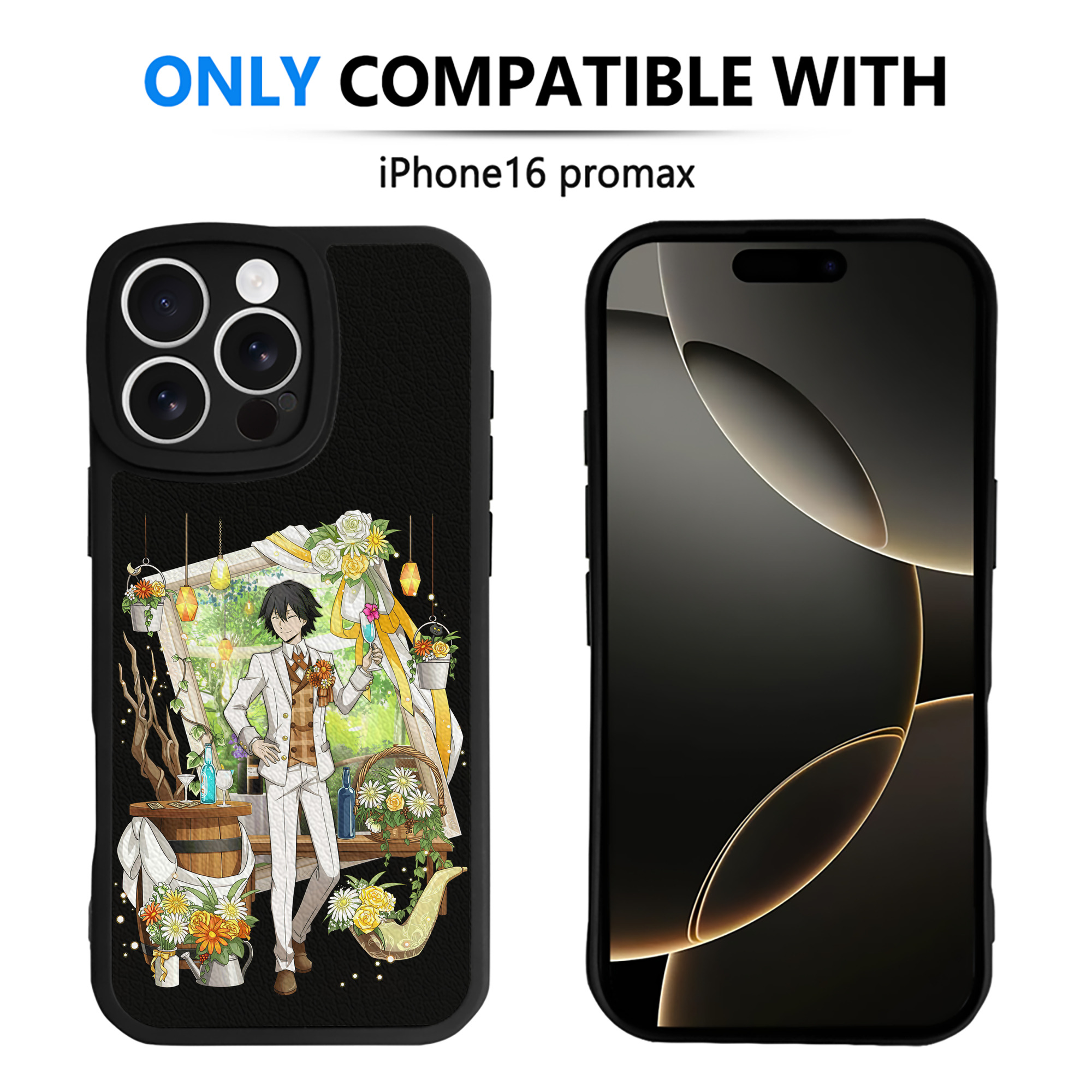 （画像用） 文豪ストレイドッグス Bungo Stray Dogs 【iPhone 16シリーズ対応】シリコンスマホケース（レザー調） 材質：シリコン